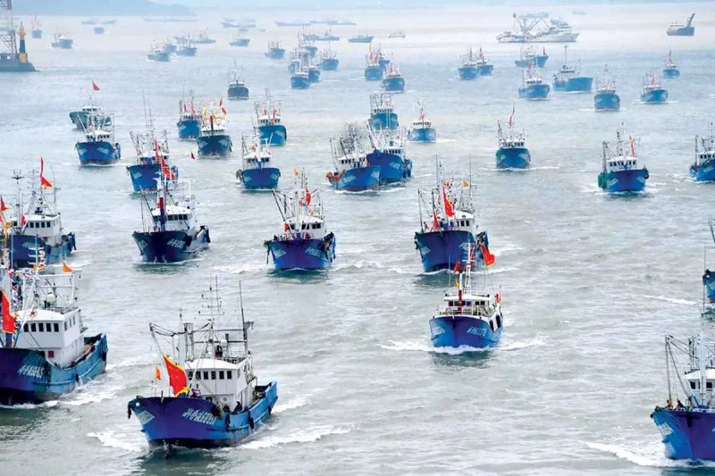 China mobilizes thousands of fishing vessels for naval blockade drills