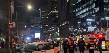 1 dead, 9 hurt as taxi crashes in downtown Seoul