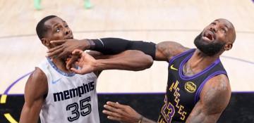 Doncic, James lead Lakers past Grizzlies 128-121