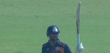 Hardik Pandya hits 34 in an over for maiden List A ton