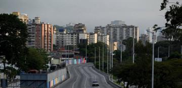 Venezuelan security forces patrol Caracas' empty streets