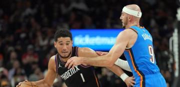 Booker’s late 3 lifts Suns over Thunder 108-105