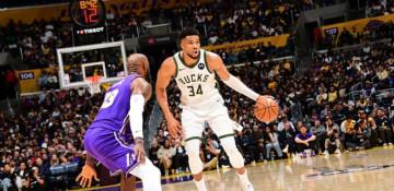 Giannis blocks LeBron twice as Bucks rally to beat Lakers