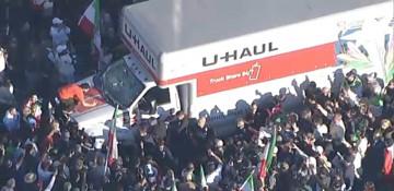 Truck drives into crowd at Los Angeles rally backing Iran protests -  VIDEO 