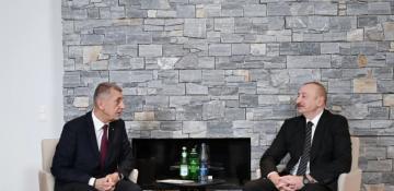 President Aliyev meets Czech PM Babis at Davos summit
