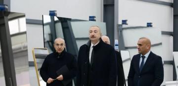 President Aliyev attends opening of Sumgayit mirror plant