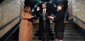 Mamdani sworn in as New York City mayor at historic subway station