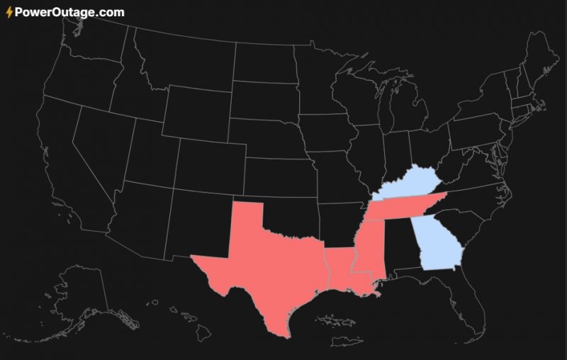 Nearly 740,000 homes in the US were left without power due to the storm