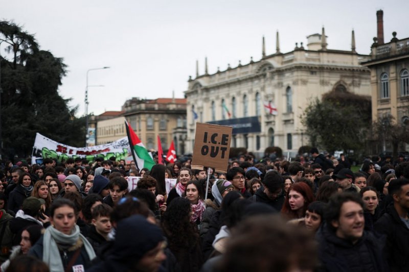 Protests erupt in Milan over ICE presence before Olympics opening 