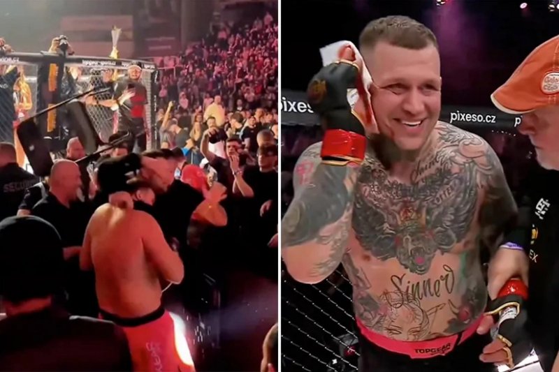 Pavol Vasko ear-bite incident sparks Clash MMA chaos -  VIDEO  
