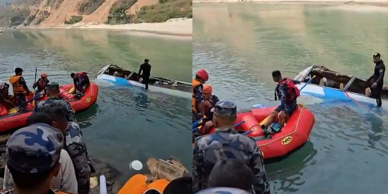 Bus plunges into river in Nepal, at least 12 dead -  VIDEO  