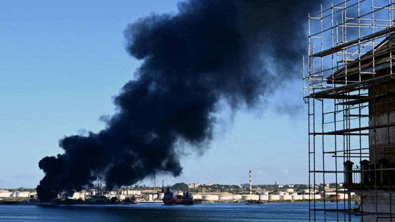 Fire erupts at Cuban oil refinery as crisis worsens