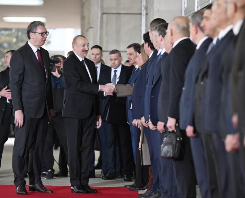 News about -  Azerbaijan president receives official welcome in Belgrade  - PHOTO  