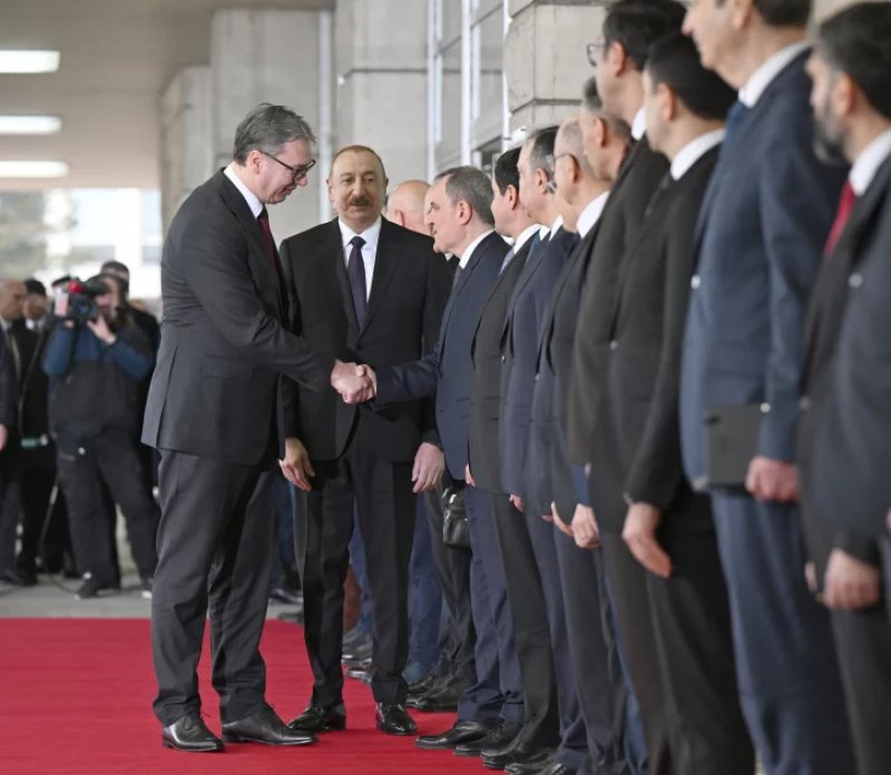 News about -  Azerbaijan president receives official welcome in Belgrade  - PHOTO  