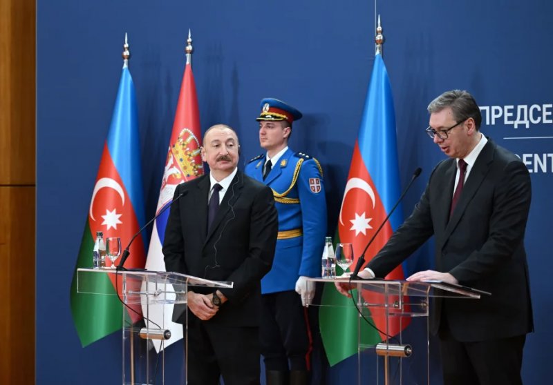 News about -  Aliyev and Vučić make press statements in Belgrade  - PHOTO  
