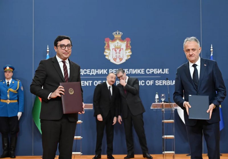 News about -  Azerbaijan and Serbia exchange agreements in Belgrade  - PHOTO  