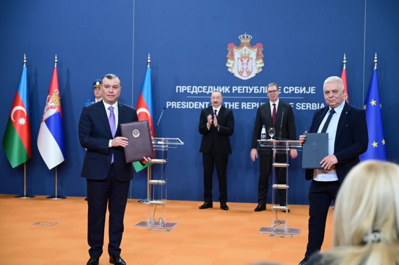 News about -  Azerbaijan and Serbia exchange agreements in Belgrade  - PHOTO  
