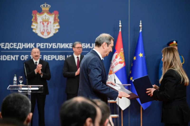 News about -  Azerbaijan and Serbia exchange agreements in Belgrade  - PHOTO  