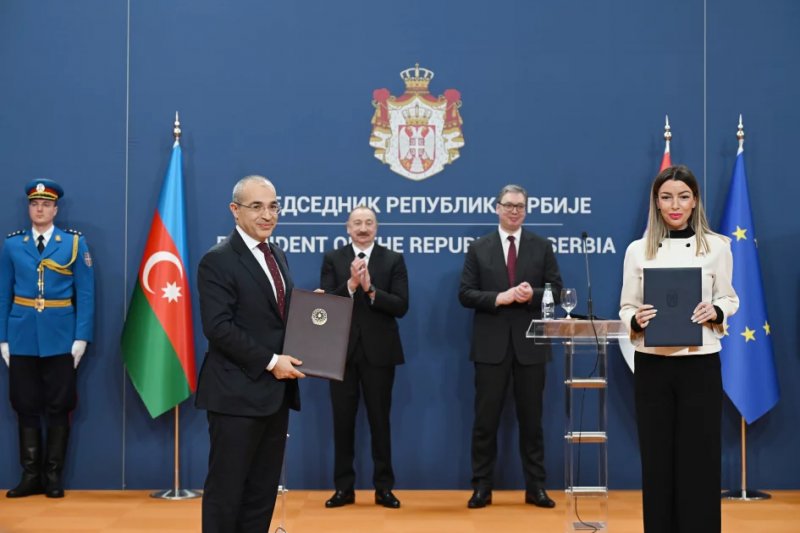 News about -  Azerbaijan and Serbia exchange agreements in Belgrade  - PHOTO  