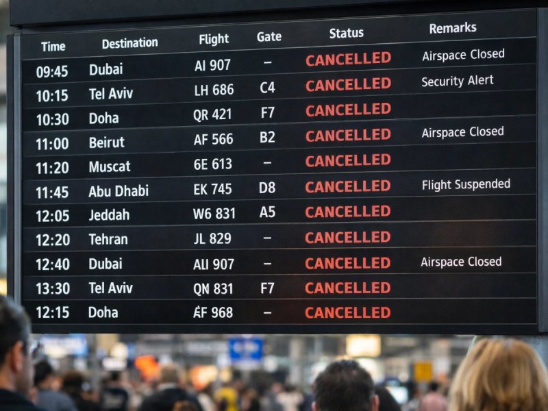 Which airlines have cancelled Middle East flights? -  LIST 