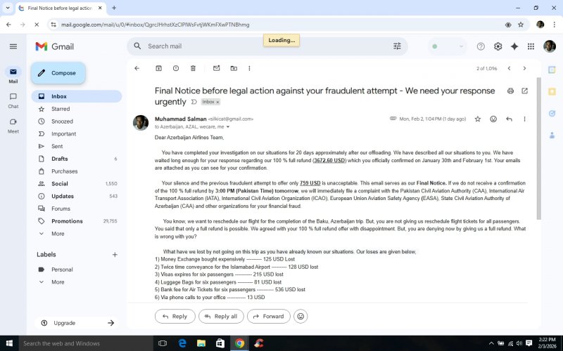 News about -  $3,672 dispute: Pakistani family challenges AZAL refund offer - PHOTOS 