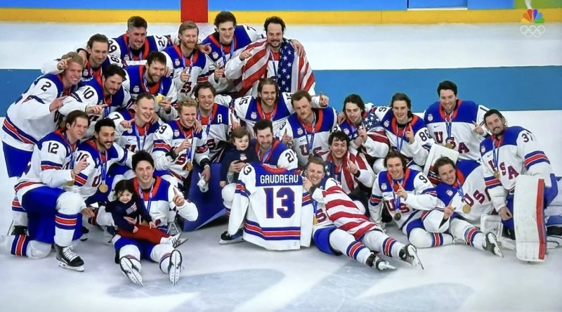 US men’s hockey team honors Johnny Gaudreau following gold medal win
