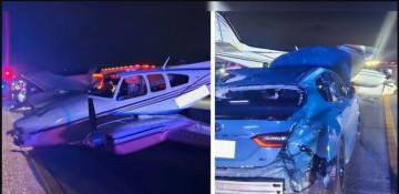 US plane crash-lands on Georgia street, hits cars -  VIDEO  