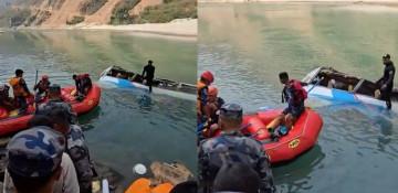 Bus plunges into river in Nepal, at least 12 dead -  VIDEO  