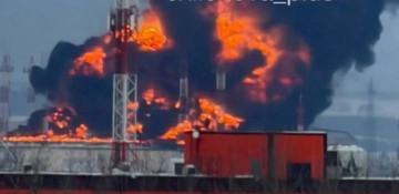 Oil station catches fire after drone attack in Tatarstan -  VIDEO 