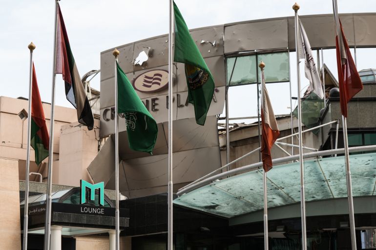 News about - Manama hotel damaged in Iranian strike -  PHOTOS 