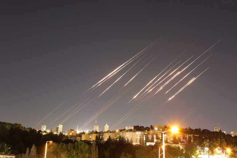 Iranian missile strikes central Israel