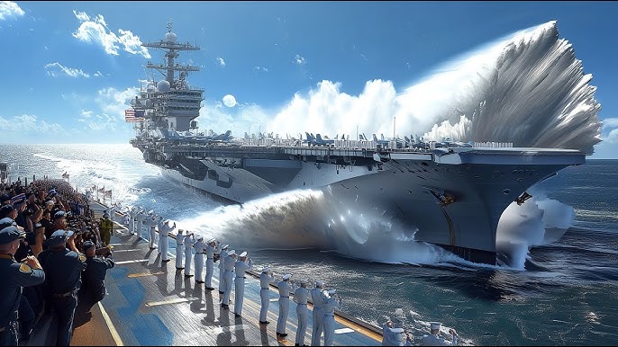 Fake AI  video of U.S. carrier spreading on Chinese social media