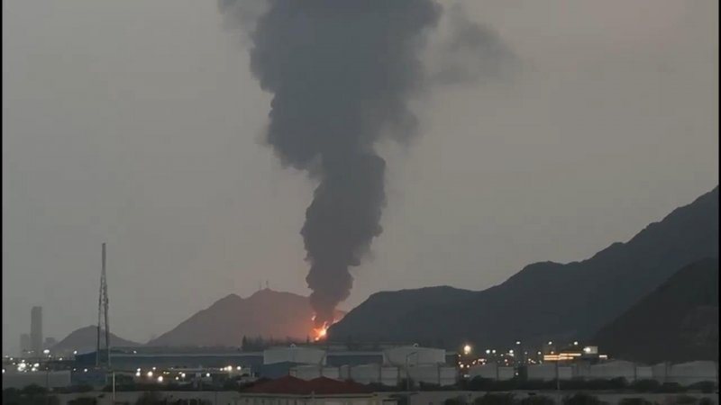  Watch: Fire still burning at UAE's Fujairah oil depot from drone debris