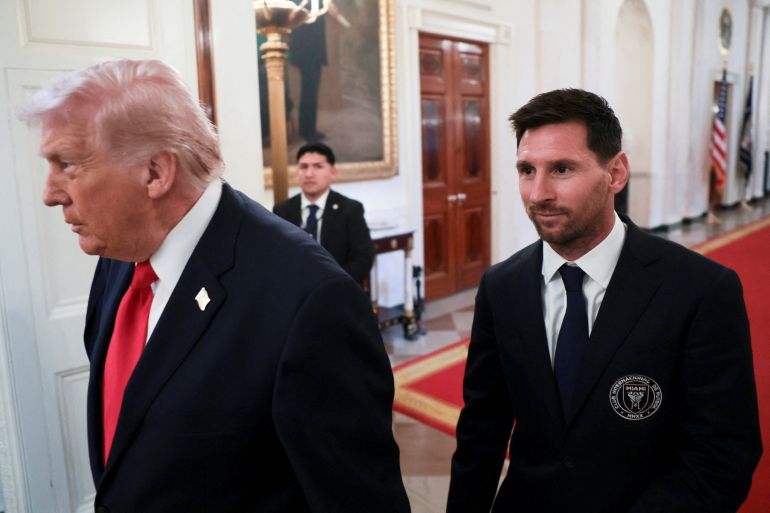 Messi criticized for meeting and applauding Trump amid war