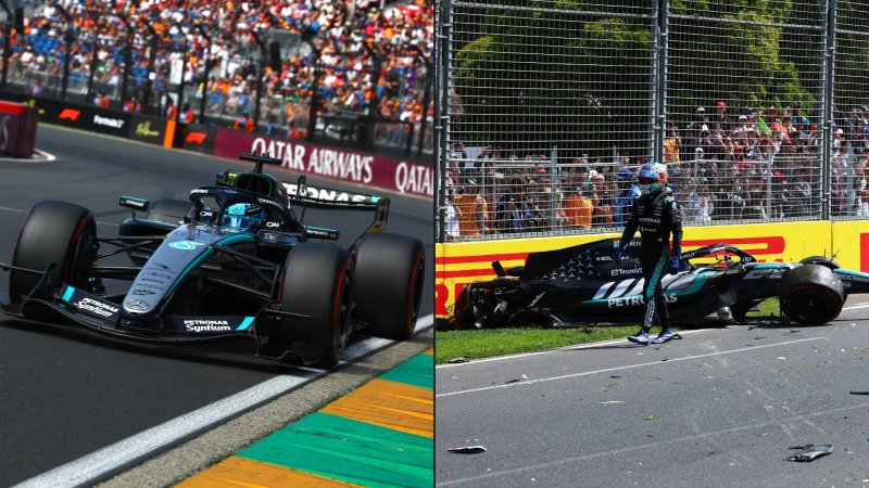 Antonelli crashes in Australian GP practice