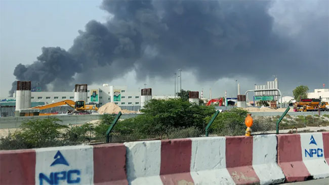 Abu Dhabi controls fire at old airport after air defence interception