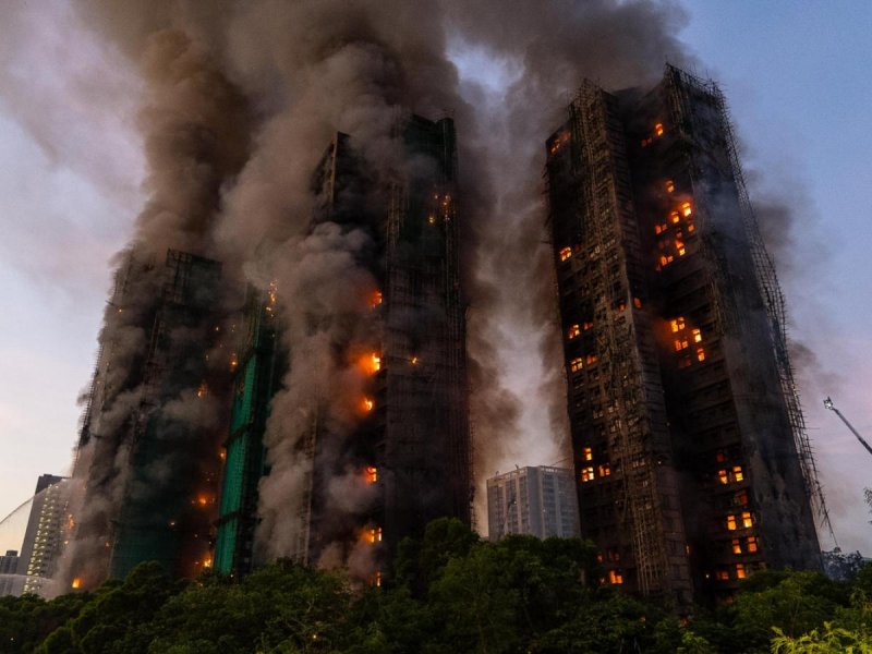 Nearly 100 people evacuated after house fire in Hong Kong 