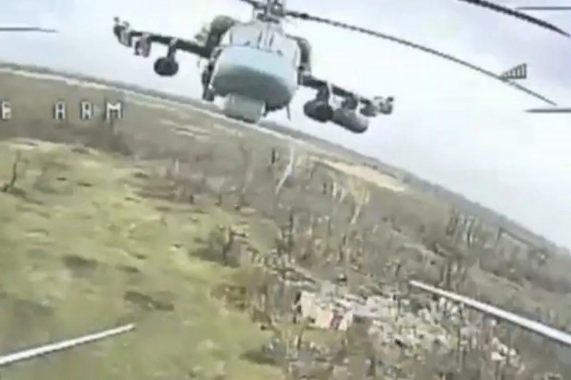  WATCH:  Moment Ukrainian FPV drone downs Russian Ka-52 helicopter