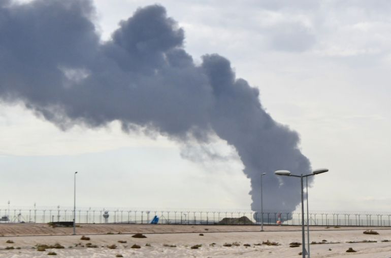  In Photos:  Smoke rises from Kuwait airport after Iranian drone strike