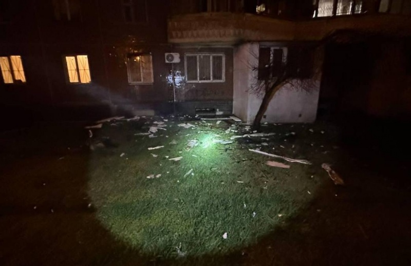 Russian drone strike hits Odesa high-rise, one injured -  PHOTO 