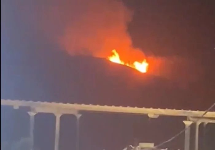 Drone strike sparks fire at Iraq naval base -  VIDEO 