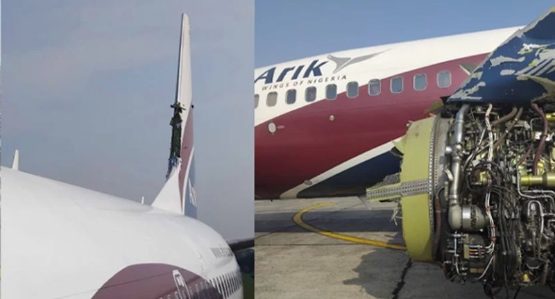 New report reveals what happened when Arik Air Boeing 737 engine exploded mid-flight -  PHOTO 