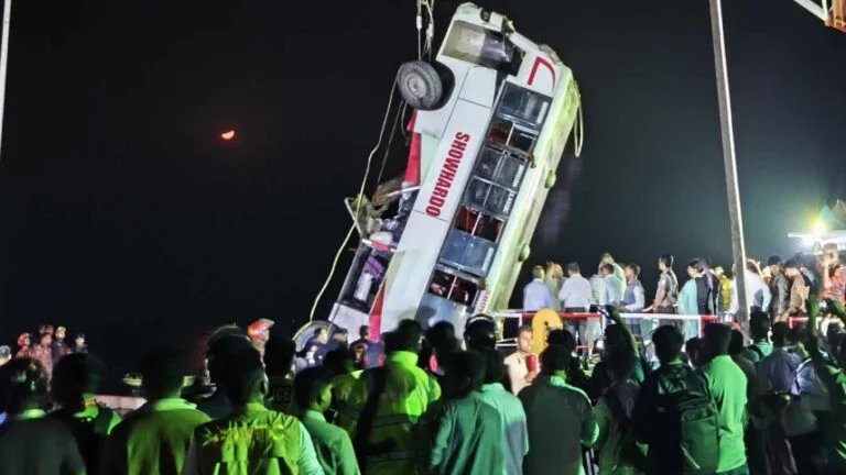 Bus plunges into river in Bangladesh, at least 24 dead
