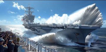 Fake AI  video of U.S. carrier spreading on Chinese social media