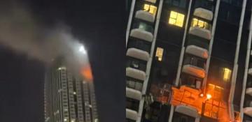 Iranian drone hits Dubai Creek Harbour -  VIDEO  