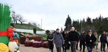 President Aliyev inspects restoration of individual houses and infrastructure in Khojavend's Khanoba village 