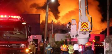 Korean auto parts factory fire injures 50