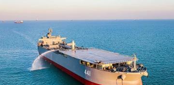  IRGC Navy’s floating base was hit in Bandar Abbas -  PHOTO 