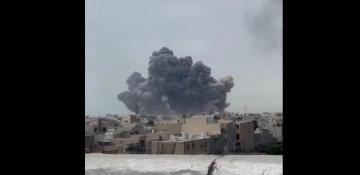 MOMENT of Israeli attack on Bushehr Air Base in Iran - VIDEO