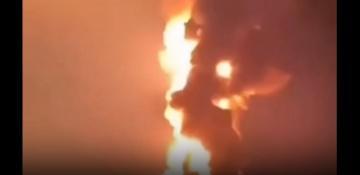 Oil tanker burns off UAE coast after Iran claims attack on U.S.-linked vessel - VIDEO 
